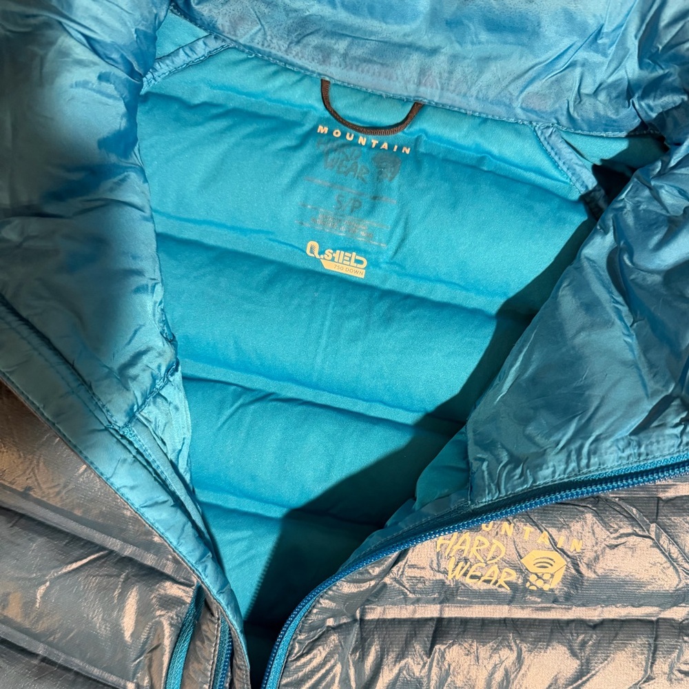 Mountain Hardware Stretch Down 750 Q Shield Jacket Blue Size S - Picture 2 of 14